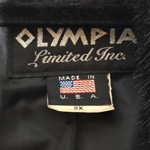 Vintage Olympia Faux Fur Coat Women's 2X Black Long Plush Mob Wife Glam USA - Picture 3 of 7